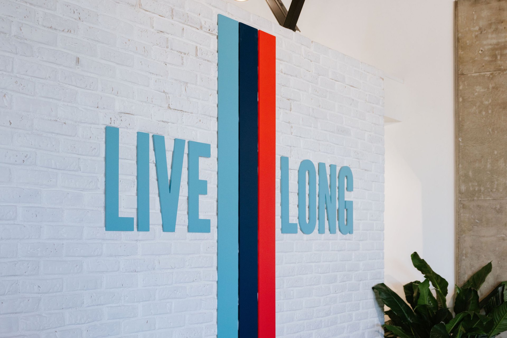 Live Long mural at StretchLab